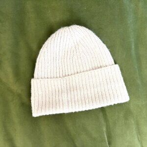 Madewell Light Pink Ribbed Ultra Soft Alpaca Beanie Hat